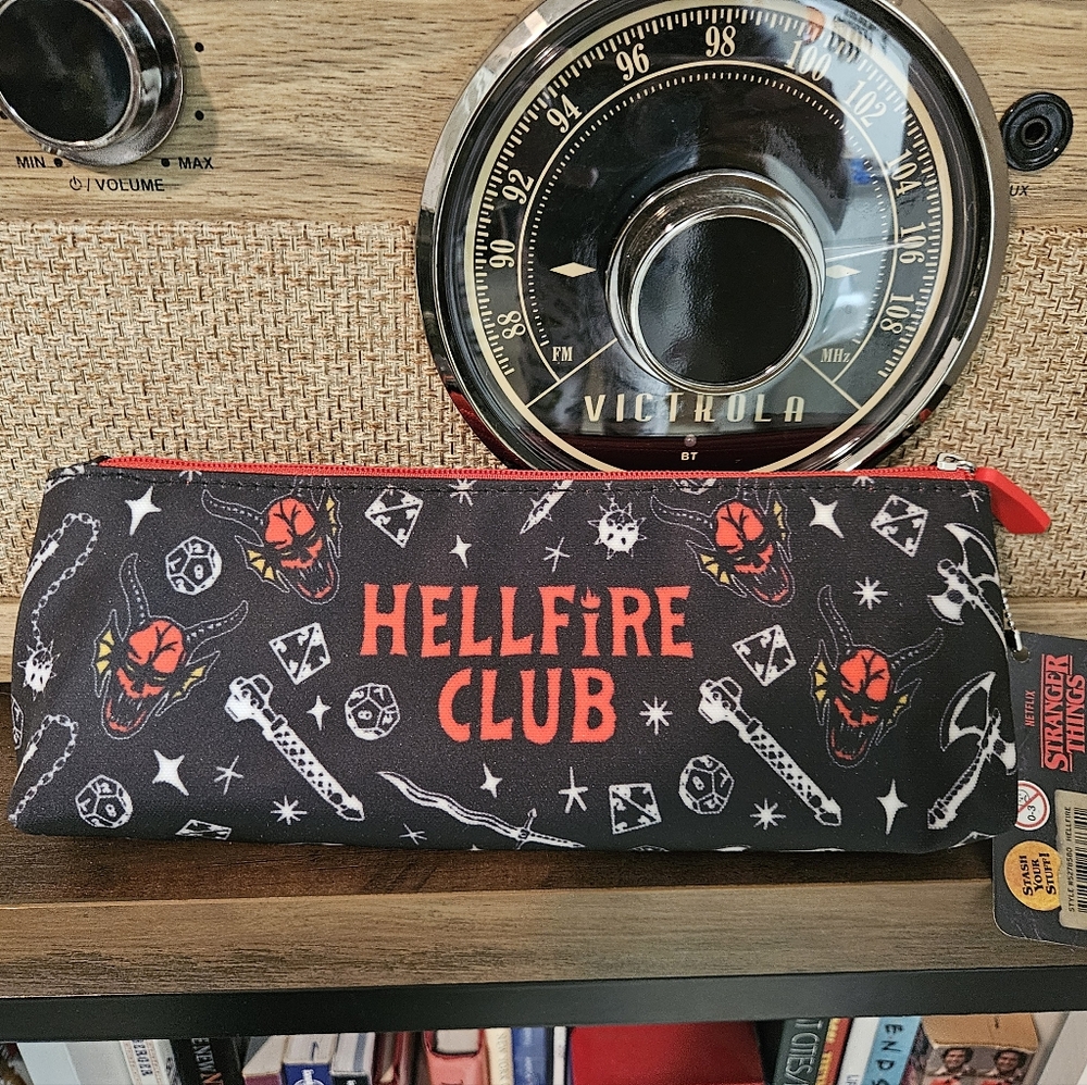 Stranger Things Netflix Hellfire Club Pencil Accessories Pouch NWT